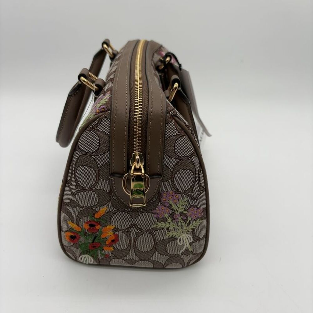 Coach Bag With Floral Embroidery - Picture 3 of 9